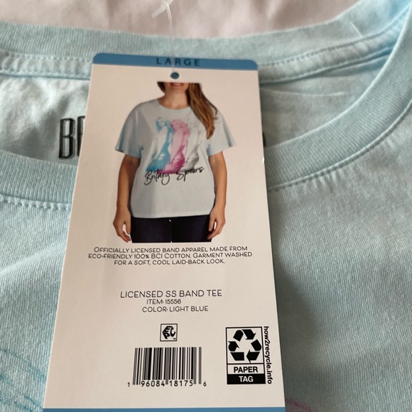 NWT! Britney Spears Ladies Soft Short Sleeve Licensed Band Tee, Sz L - Picture 5 of 6